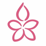 emblème floral rose minimaliste